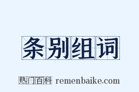 条别组词是什么意思的图片